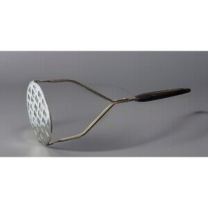 Vintage Potato Masher Stainless Steel 9" Black Handle Japan Household